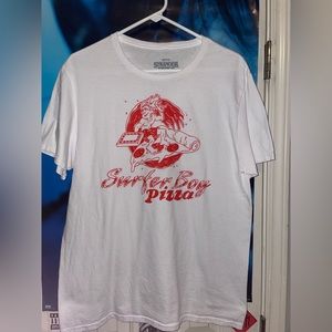 Surfer Boy Pizza Graphic Tee